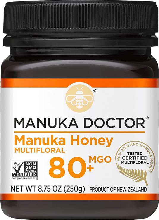 Manuka Doctor - MGO 80+ Manuka Honey Multifloral, 100% Pure New Zealand Honey. Certified. Raw. Non-GMO (8.75oz)
