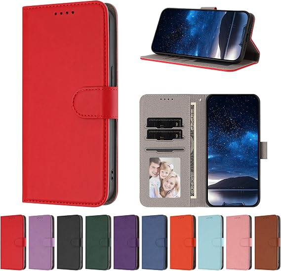 向けの Google Pixel 6a ケース 手帳型 無地 シンプル グーグルピクセル6a ケース 財布型 カード収納 ピクセル6a カバー Googlepixel6a スマホケース グーグルPixel6a 手帳カバー 耐衝撃 磁気スイッチ pixel6aケース Googleピクセル6a 携帯カバー 横置き機能 ピクセル6aケース 手帳型 傷防止 ユニセックス -赤