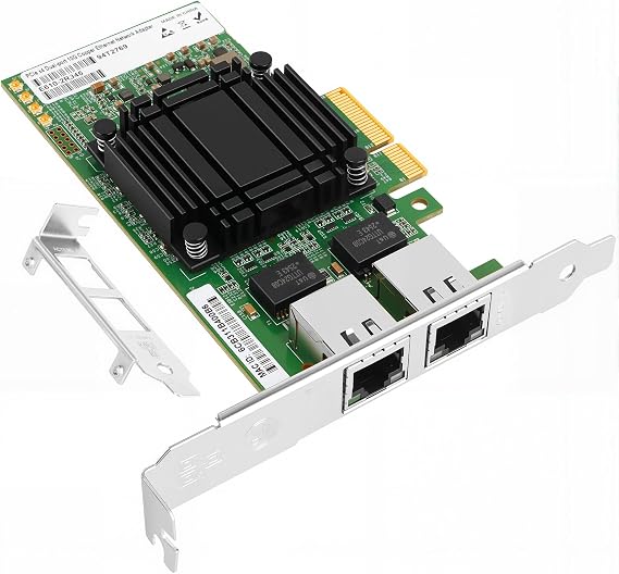 Vogzone for E610-XT2 10GbE PCIe 4.0 x4 NIC, Dual RJ45 10GBASE-T Adapter | 2.5/5/10GbE auto negotiation card with Intel e610-xat2, supports SR-IOV, network offloading, NAS, firewalls, mainstream OS