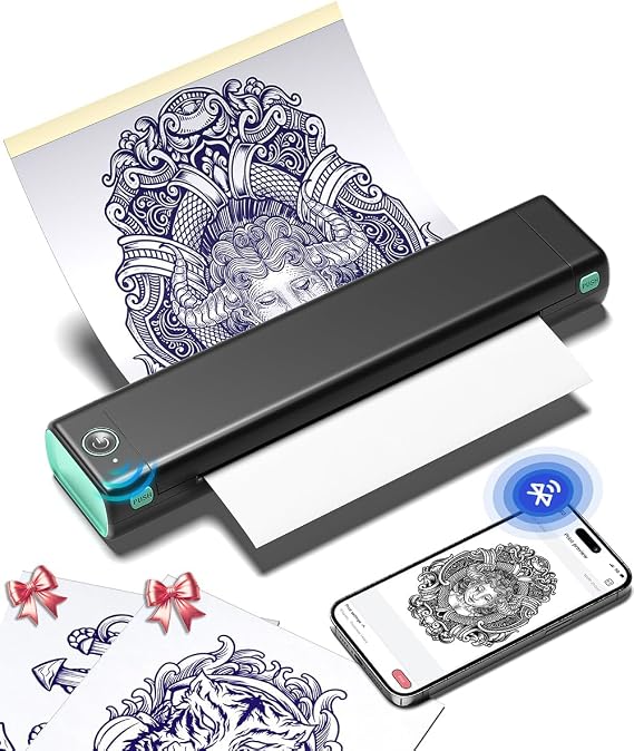 Phomemo M08F Tattoo Stencil Printer, Bluetooth, Wireless, Thermal, Portable