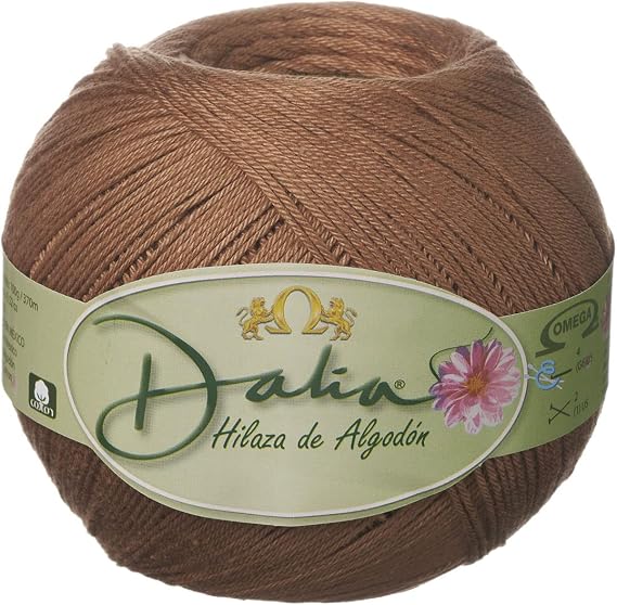 Dalia [100grs] by Omega - Fine 100% Mercerized Cotton Thread for Crochet and Knitting - Color: 05 - Cinammon 525