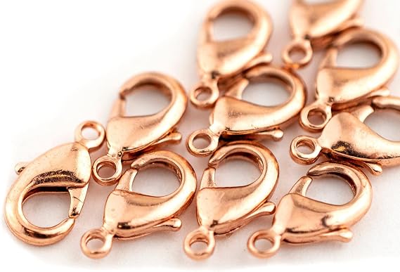 The Bead Chest Copper Lobster Clasps (12mm, Set of 10)
