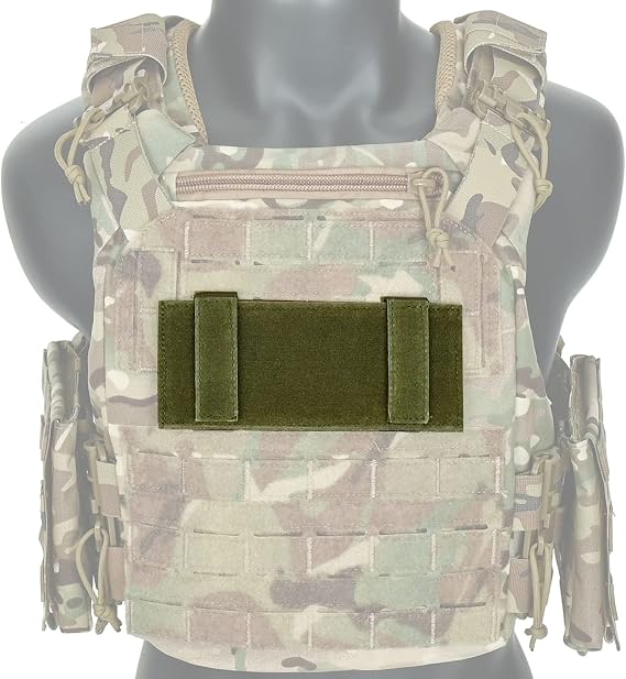 2Pack Molle Patch Panel Badge Pad Morale Patches Hook&Loop ID Tag Plank Adapter Panel for DIY Patch Badge 7''x3.4'