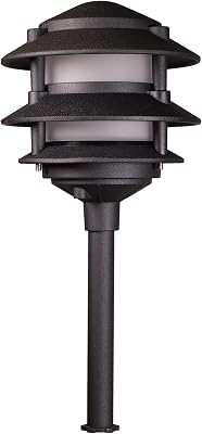Best Pro Lighting Low Voltage Landscape 3 Tier Pagoda Light Black