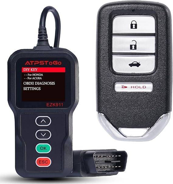 DIY Smart Key Fob Replacement Kit Compatible with Honda Accord 2013 2014 2015, Honda Civic 2014 2015 Keyless Entry Remote Control Replace FCC ID: ACJ932HK1210A 4 Buttons