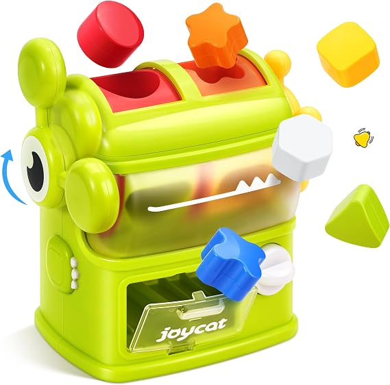 JoyCat Shape Sorter Toy for Toddlers 1-3, Montessori Color Matching