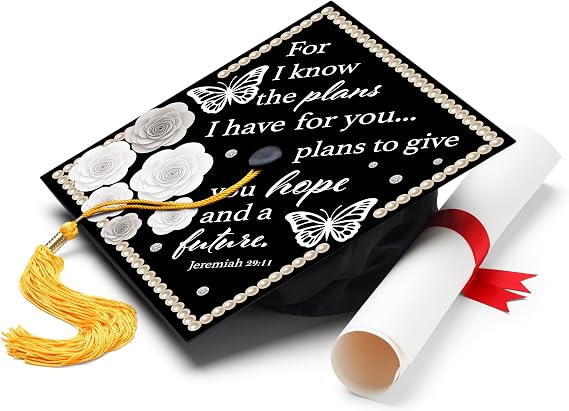 EarnedSwag For I Know the Plans I Have for You 2 Graduation Cap Topper