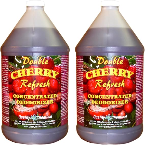 Double Cherry Refresh - Concentrated yet economical deodorant for the removal of unpleasant odors / 2 gallon case