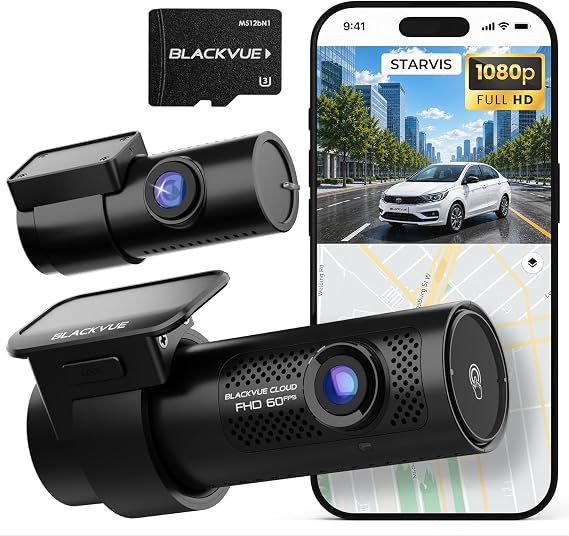 BlackVue DR770X II, 1080P+1080P Dash Cam Front and Rear, Free 64GB Card