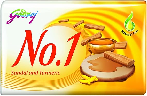 Godrej No 1 Sandal & Turmeric Soap 63 grams pack - India