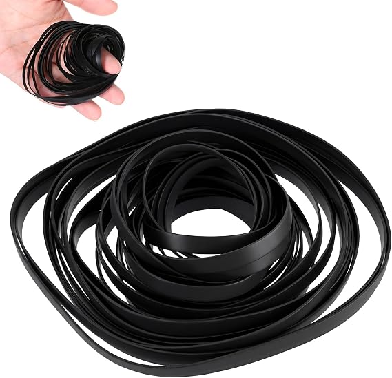 50 Pcs Cassette Belts Recorder Rubber Belts Recorder Repair Maintenance Tape Machine Rubber Belt 40-135 mm Mix Size 4mm Width Flat Cassette Belt for DVD CD LD VCR Repeater Drives