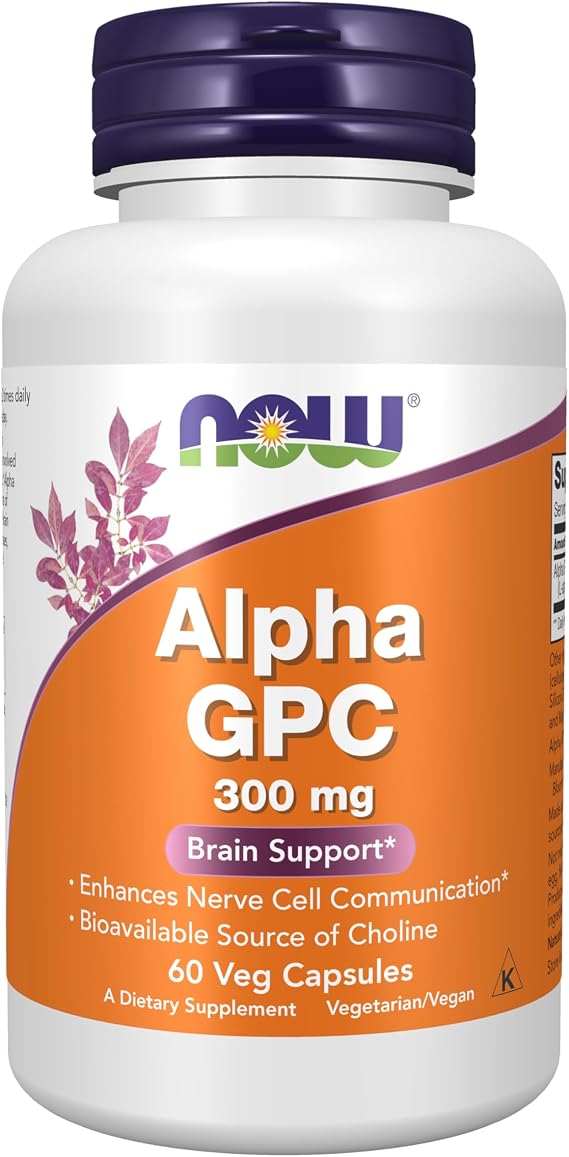 Now Foods Now Foods Alpha Gpc 300mg, 60 Veg Caps (Pack of 2)