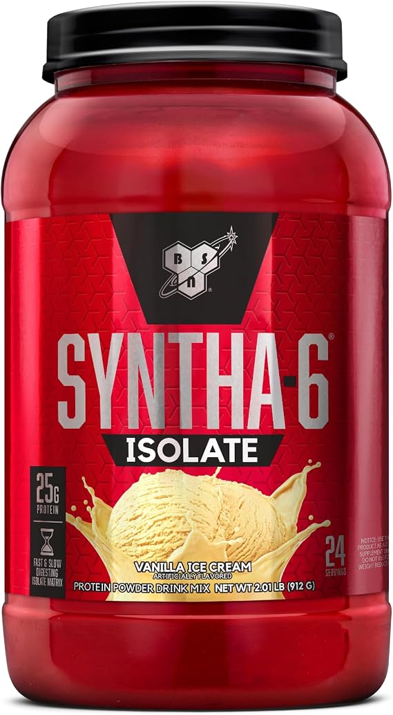 BSN SYNTHA-6 Isolate Protein Powder, Vanilla Ice Cream, 24 Servings