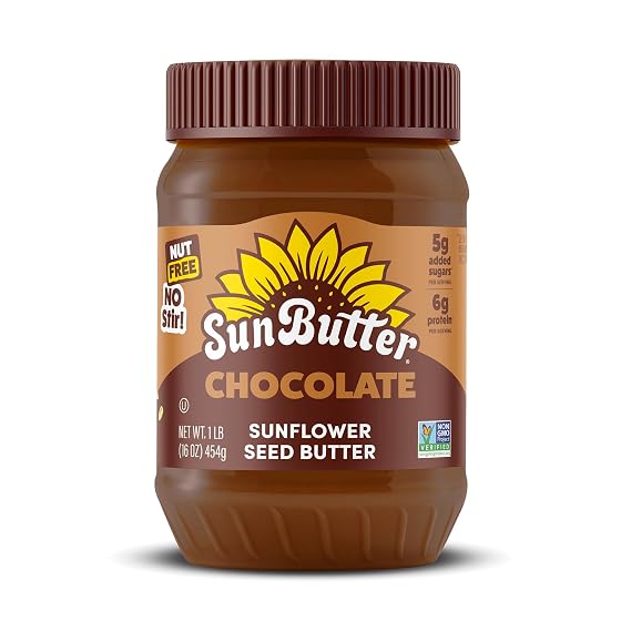 SunButter Chocolate Sunflower Seed Butter, Nut Free Spread, 16 Oz