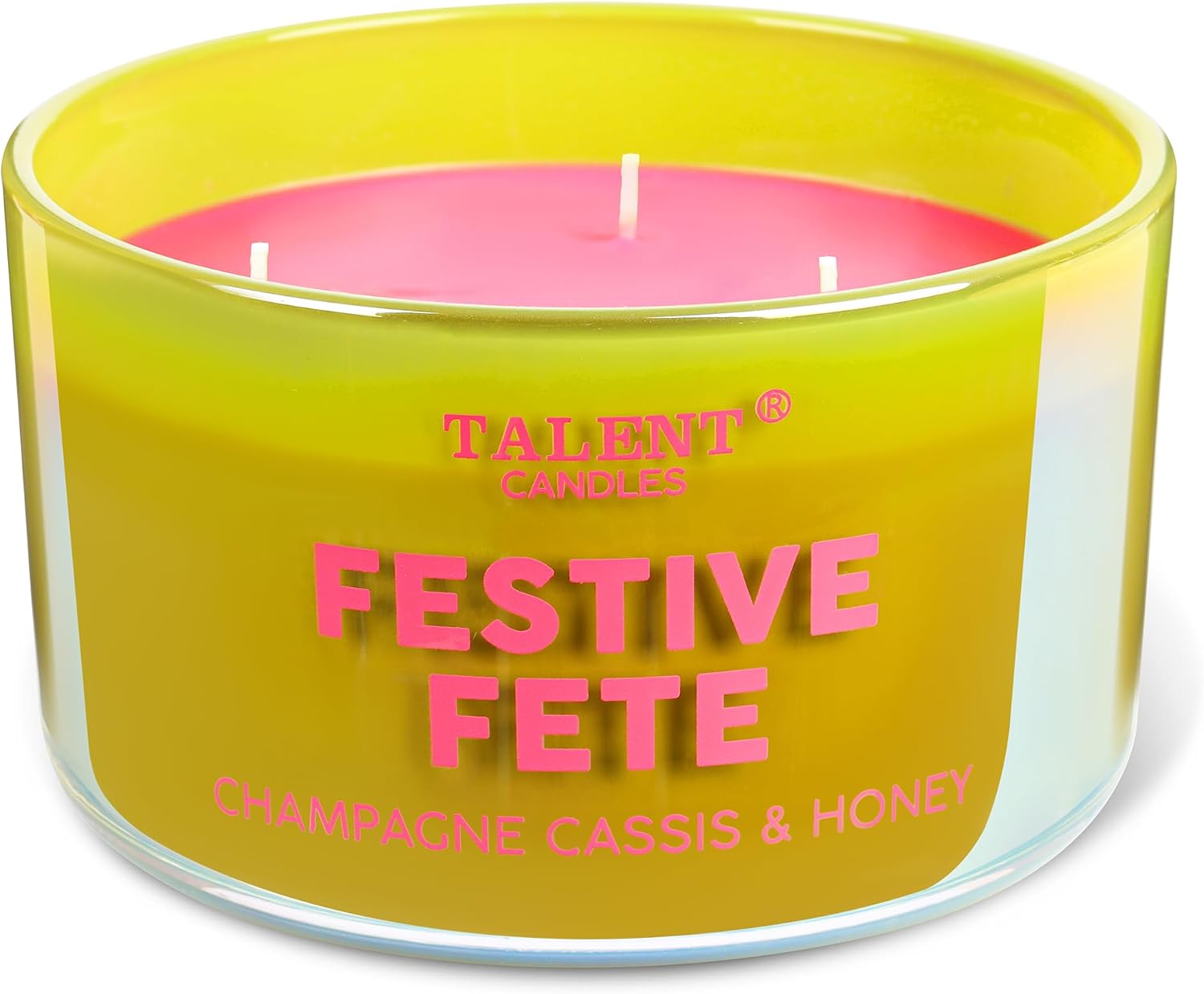 TALENT Scented Candles for Home - Enjoy Candles, Natural Soy Wax with 3 Cotton Wicks, Ideal Candles Gift for Women and Men, Champagne Cassis & Honey