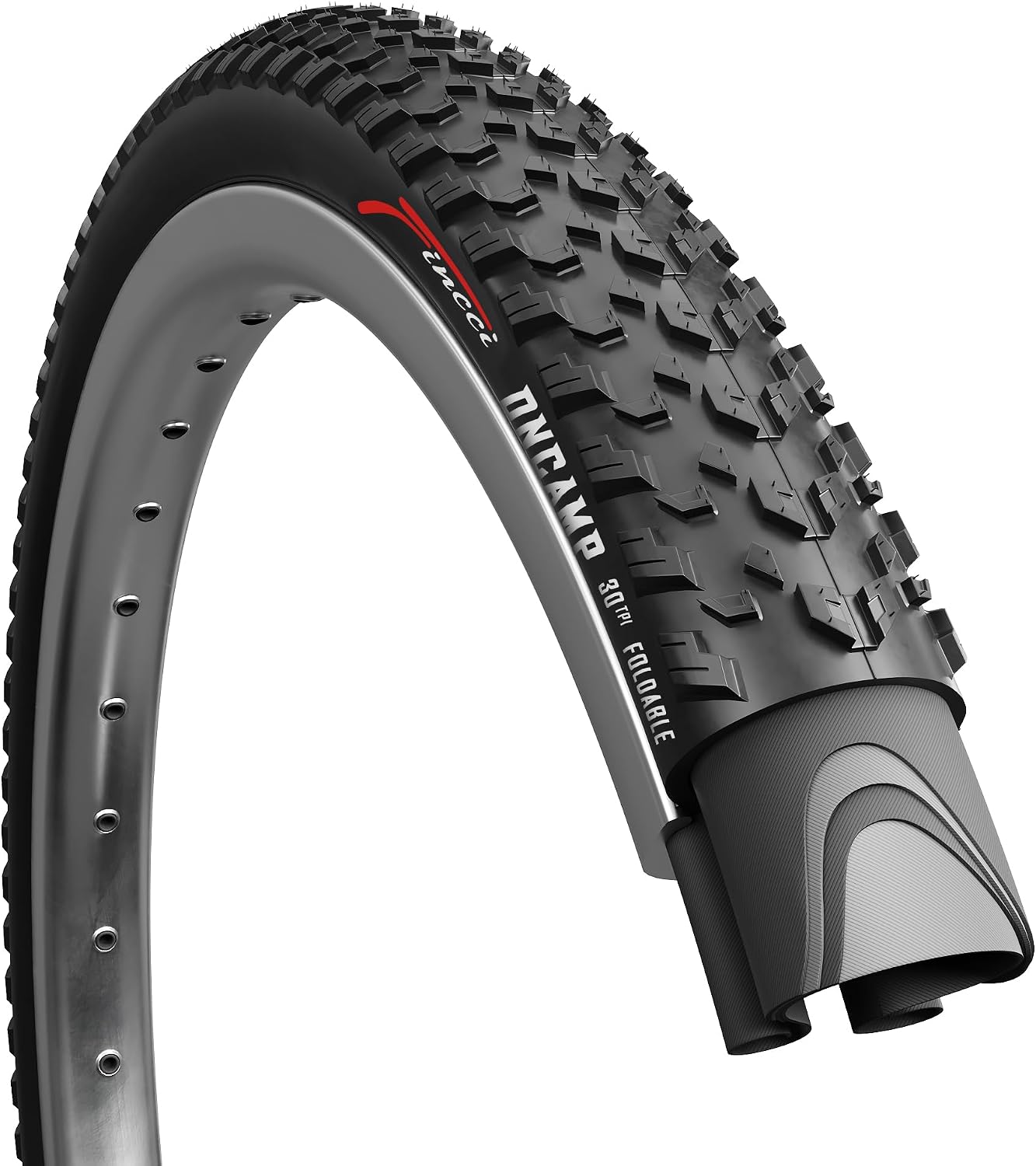 Fincci 27.5 MTB Tyre - Foldable Bike Tyre 27.5 x 2.10 for Mountain Bike, Electric and Hybrid Bicycles - 30 TPI, Tire Oncamp 54-584 Suitable for Dirt, Off Road, Sand, Snow, Cross Country