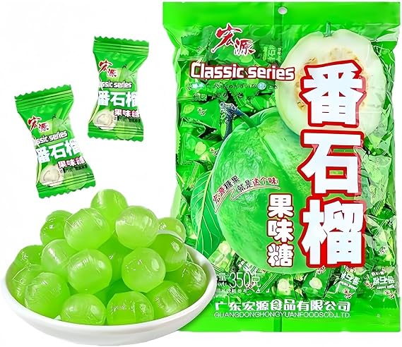 JOIYSVEN Hongyuan Guava Flavored Candy 350g Office Casual Snack Fruit Hard Candies Classic Chinese Series