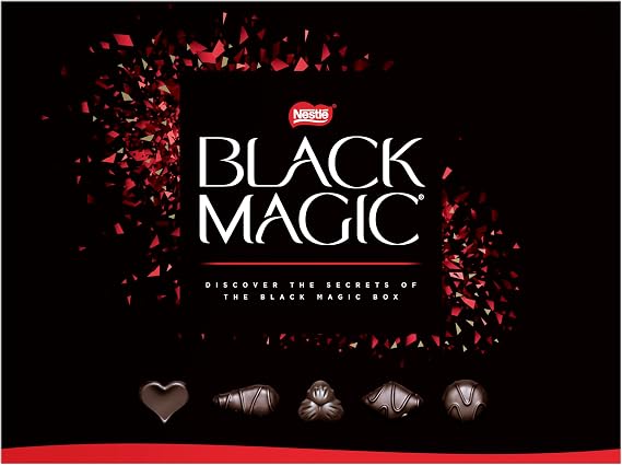 Black Magic Dark Chocolate Box - Assorted Dark Chocolates, 174g | Pack of 1