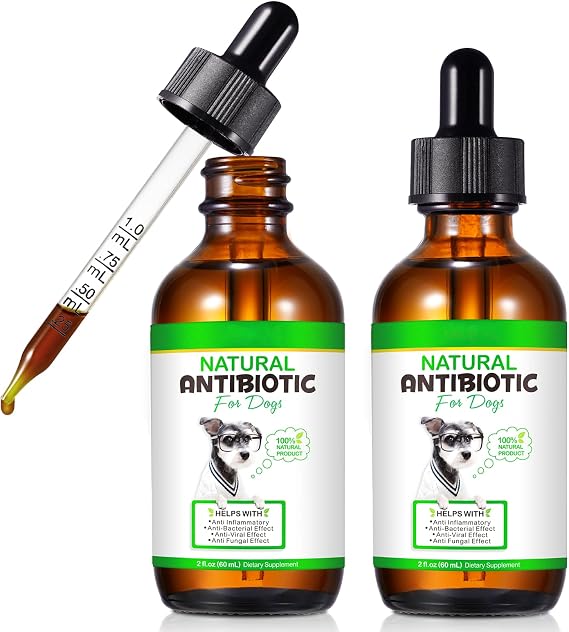 2 Pack Antibiotics for Dogs, Natural Antibiotics for Dogs, Dog Multivitamin for Pets, Dog Supplies Antibiotics, Do-g Allergy and Itch Relief