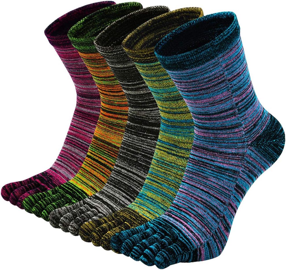toe socks mens cotton five finger socks colorful toe socks men socks with toes for sports running eu 39-47 5 pairs
