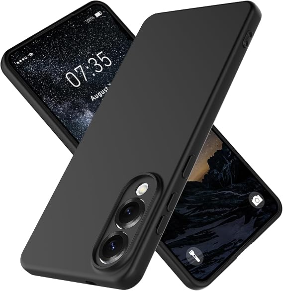 Silicone Case for Samsung Galaxy S25 Edge, Durable and Stylish Drop Tested Soft Silicone Gel Rubber Slim Fit Shockproof Protection Phone Cover for Galaxy S25 Edge (Black)