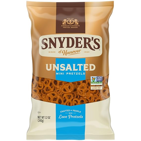Snyder's of Hanover Mini-Unsalted Pretzel - 12 oz