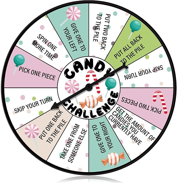 HyDren Candy Challenge Game Spinner for Girls Sleepover Spa Party Games