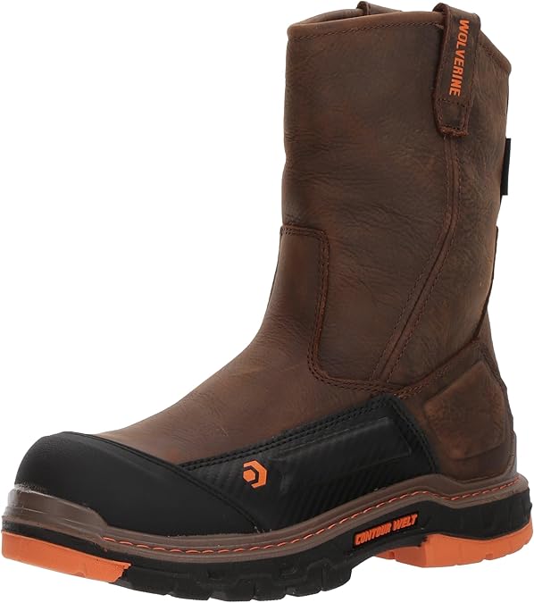 WOLVERINE Men's Overpass 10 Inch Composite Toe Wellington Boots