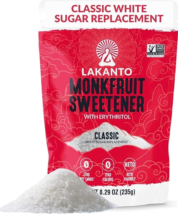Lakanto Classic Monk Fruit Sweetener with Erythritol, 8.29 oz