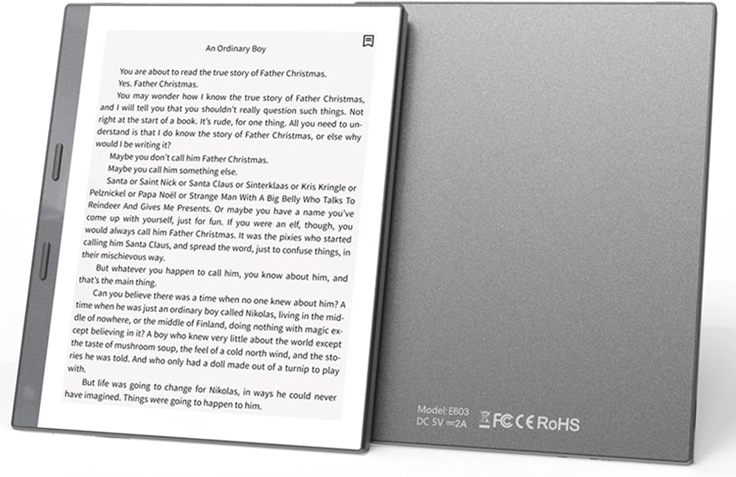 E-Reader Touch Screen, 5.76 E-reader 1GB RAM 32GB ROM, 198PPI, Adjustable Softlight E-Paper Tablet SOPPORT WIFI BLE, with Micro Storage Card Slots Gray