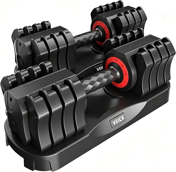 VEICK 25 lb Adjustable Dumbbell Set, Hand Weights for Women at Home Gym