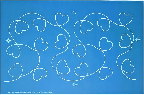 Full Line Stencil I Love It, Continuous Edge-to-Edge Quilt Template (60036)
