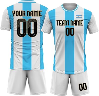 Custom Soccer Jersey Men Women Youth, Athletic Shirts with Name Number Logo Soccer Team Shirts Shorts Futbol Set