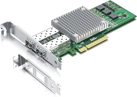 10Gtek 10Gb PCIe NIC Network Card with Broadcom BCM57810S, Dual SFP+ Port