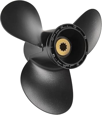 Outboard Boat Propeller 10 14X10 10 14X11 10 14X12 10 14X13 10 14X14 Aluminum Propeller fit Suzuki Engines DT20 DT25 DF25 DT30 DF30 10 Spline Tooth 3 Blades RH