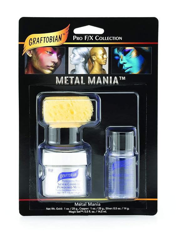 Graftobian Metal Mania Kit - Silver 1 Ounce
