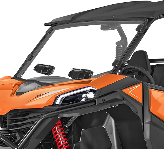 Vented Zforce Front Windshield Compatible with 2023-2026 Cfmoto Zforce 950 Sport & 4/950 Trail/ 800 Trail G2 Scratch Proof Heavy Duty PC Clear (Do Not Fit HO EX Models)