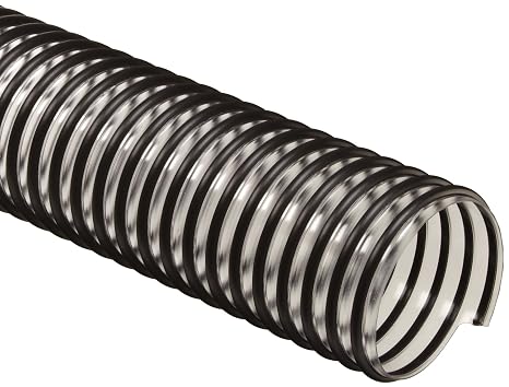 Flex-Tube PV PVC Duct Hose, Clear, 4" ID, 0.032" Wall, 25' Length
