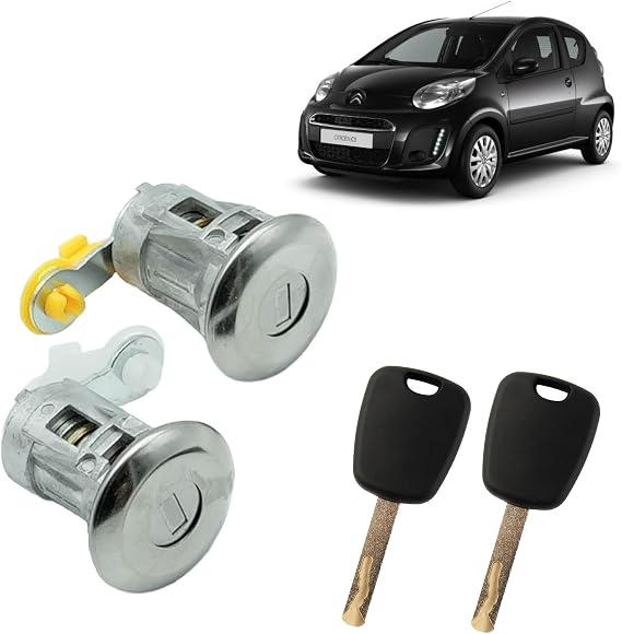 2 door locks suitable for C1 107 and Aygo (2005-2014) with spare keys 1608746380