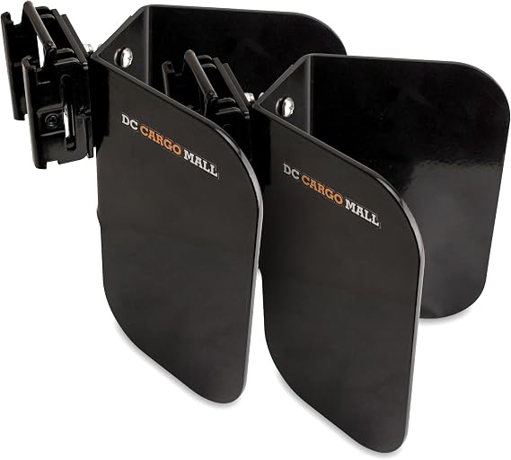 DC Cargo Mall 2-Pack, Motorcycle E-Track Wheel Chock, Black E-Track Wheel Chock for Dirt Bikes Supports Tires up to 6 Wide E-Track Accessories