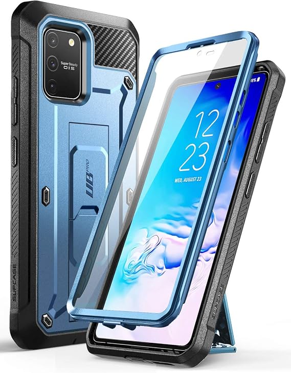 SUPCASE for Samsung Galaxy S10 Lite Case with Built-in Kickstand, Blue | 1x Front Frame, Charge Port Cover, Belt Clip Holster, Military-Grade Protection, Anti-Slip, Shockproof, Unicorn Beetle Pro