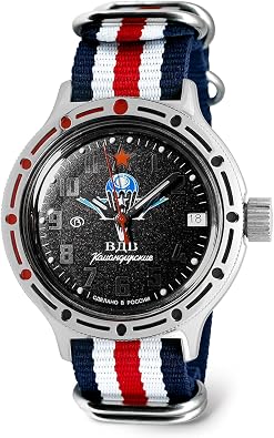 VOSTOK | Mens Amphibian VDV Airborne Troops | Automatic Self-Winding Russian Military Style Diver Watch | WR 200 m | Model 420288