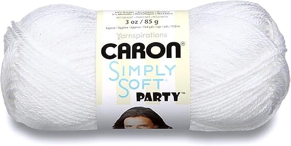 Caron Simply Soft Party Yarn Snow Sparkle