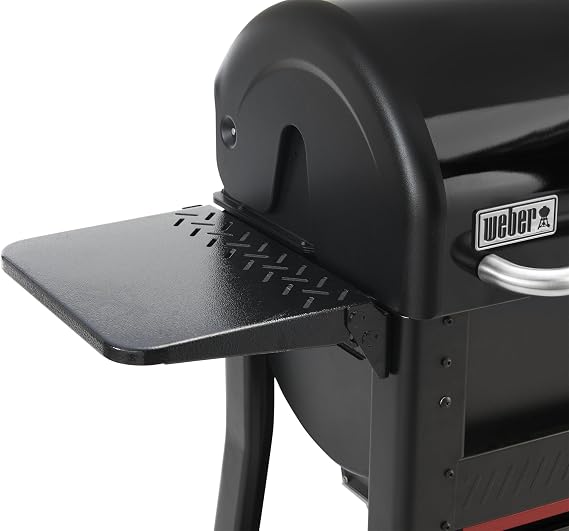 Weber Folding Side Table for Searwood 600/600 XL Pellet Grill | Folding Side Table Adds 200 Sq. In. Workspace & Holds 40 lb