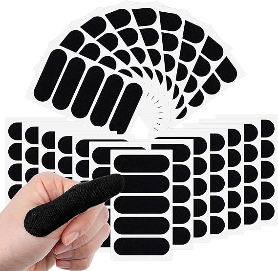 Grevosea 110 PCS Bowling Thumb Tapes, Bowling Ball Finger Inserts Finger Tape Breathable Bowlers Tape Protector for Men Women Exercise Sport Bowling Accessories, No Residue (Black)