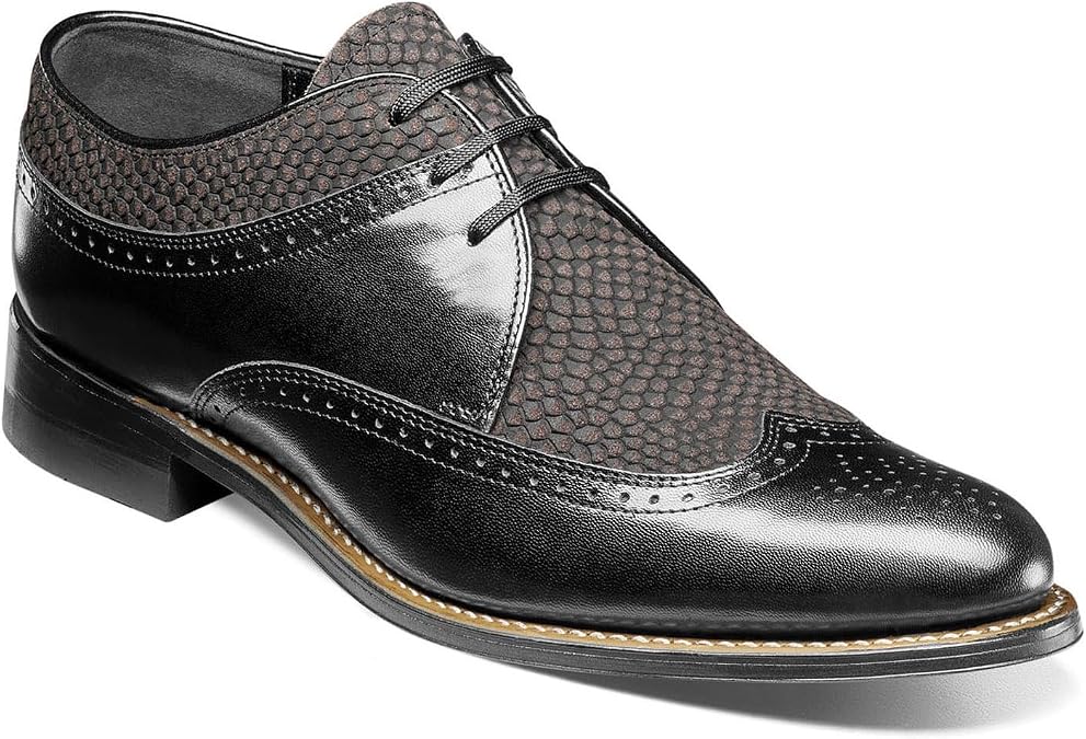 Stacy Adams Dayton 00626 Men's Oxford, 12 D(M) US, Black-Grey