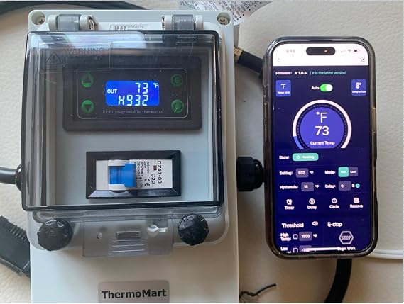 WiFi Outdoor Temperature Controller Electric Smoker Grill BBQ Waterproof Smart Plug & Play +Timer Thermostat 20Amp