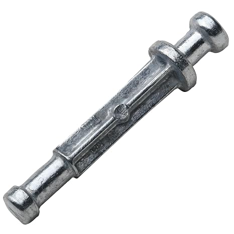 20 Pack Titus System 6 Double-Ended Dowel for Back to Back 3/4" (19mm) Panel Sharing Applications, 3/16" (5mm) Double Ended Push-in, Cam Lock Connectors for Furniture Cam Lock Fasteners, Zinc, R015
