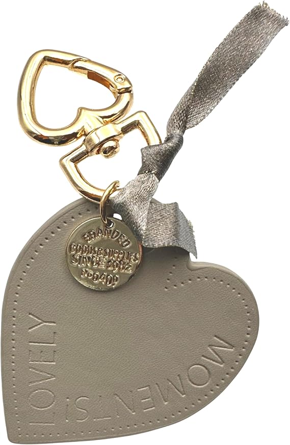 Heart Keychain | Vegan Leather Bag Charm for Women | Valentine’s Day Gift with Elegant Pouch