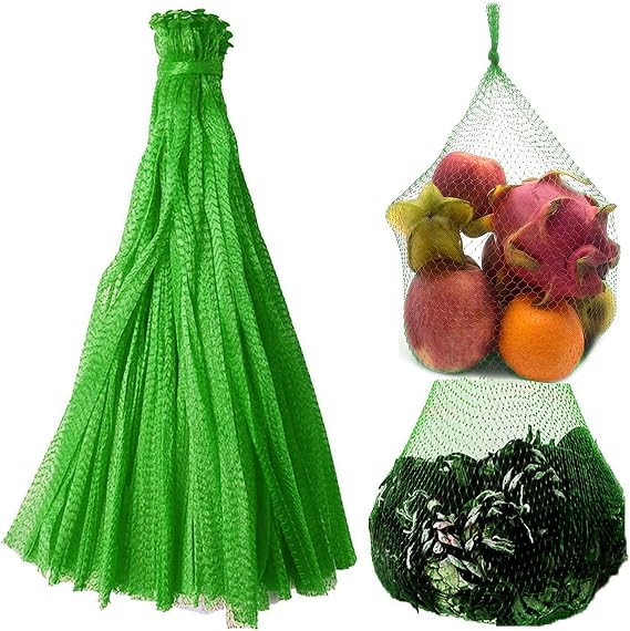 100Pcs 24 Reusable Mesh Produce Bags, Onions,Seafood Mesh Bags